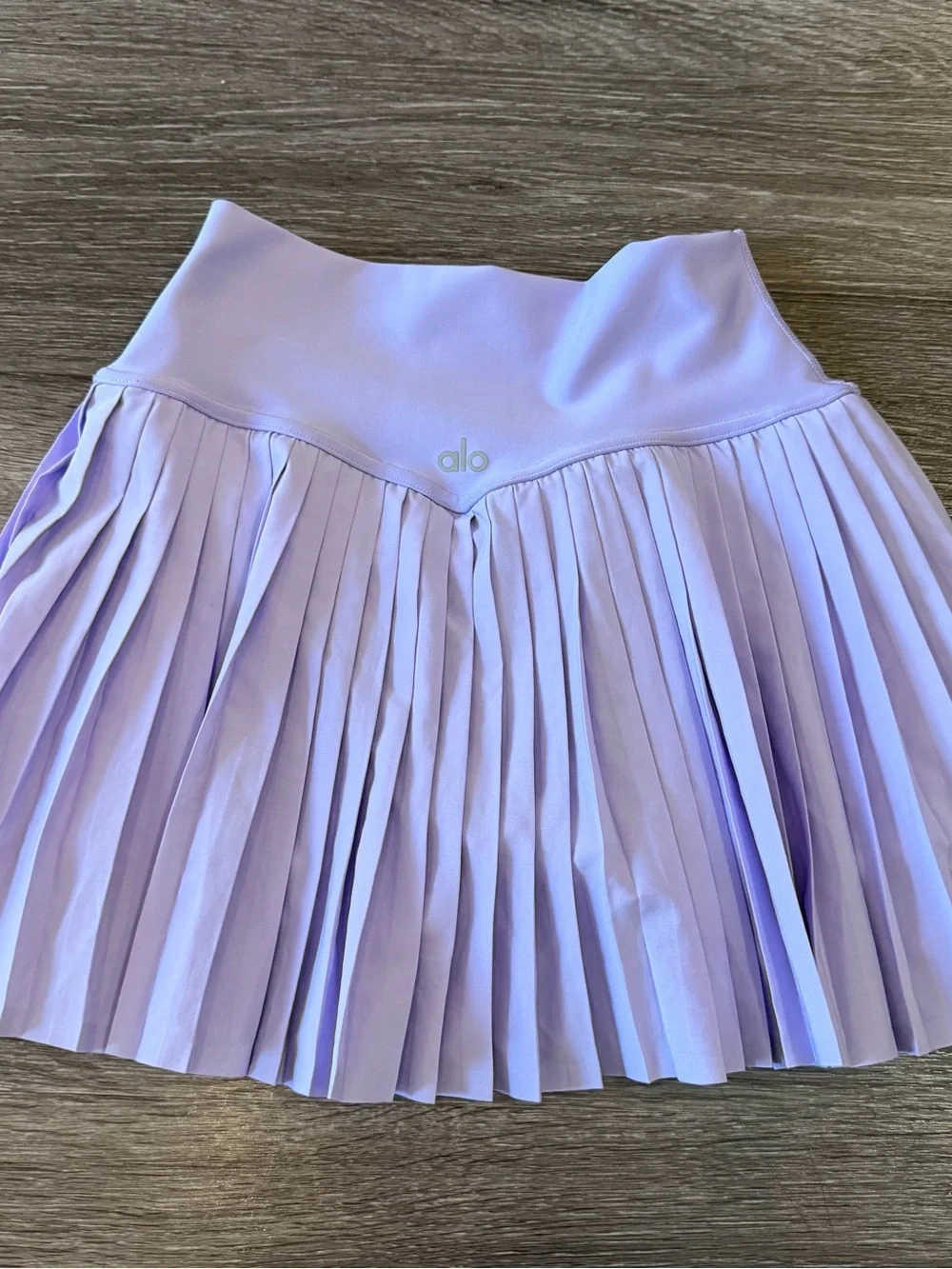 Alo Yoga High-Waist Pleated Purple Tennis Skirt